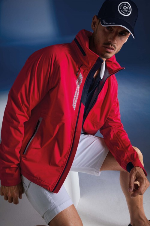 Kurtka Softshell Z Kapturem Męski Czerwony Foldable Jacket Marinepool